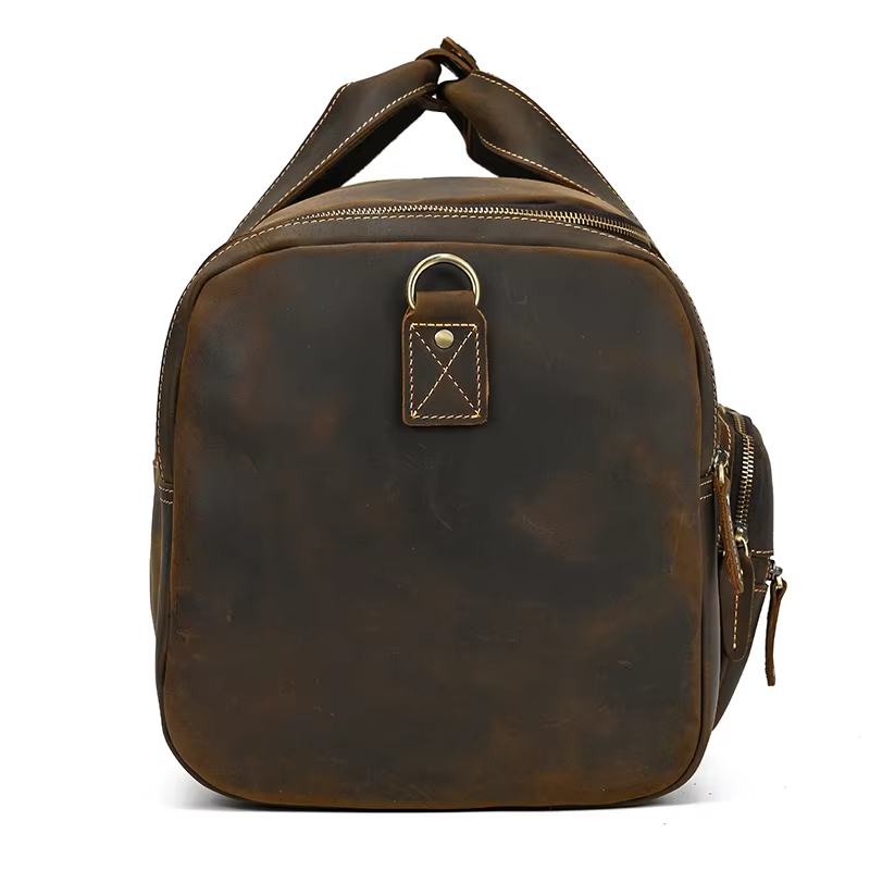 Vintage Leather Duffel Bag