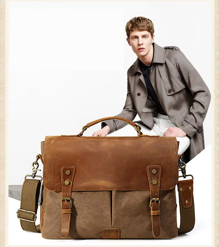 Vintage Leather Messenger Bag