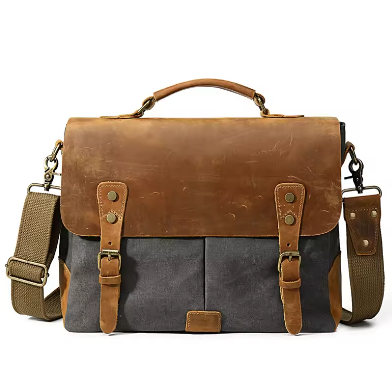 Vintage Leather Messenger Bag