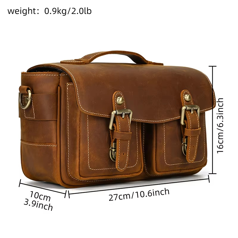 Professional High Quality Luxury Travel Canvas Leather Handbag Women Camera Bag