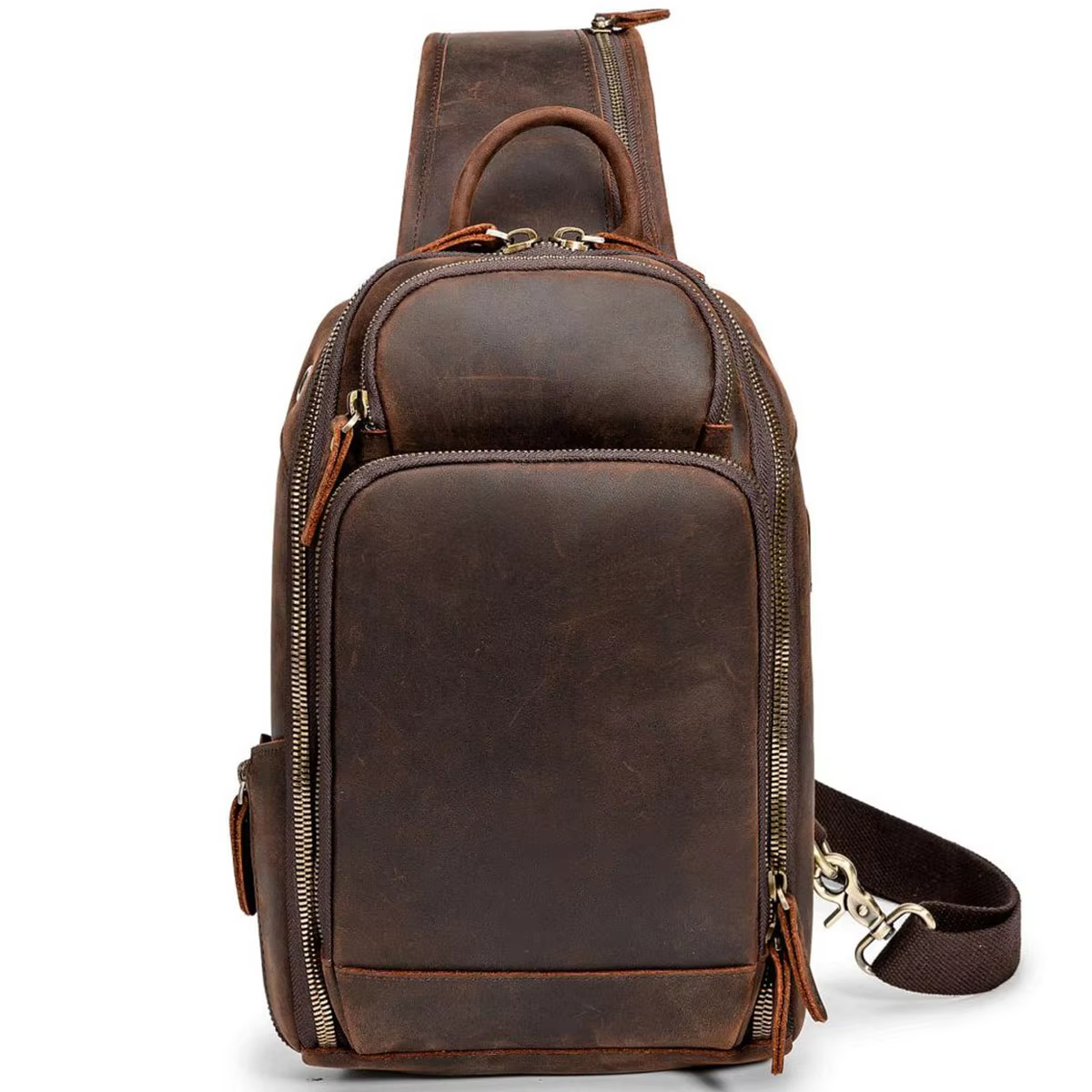 Leather Sling Backpack