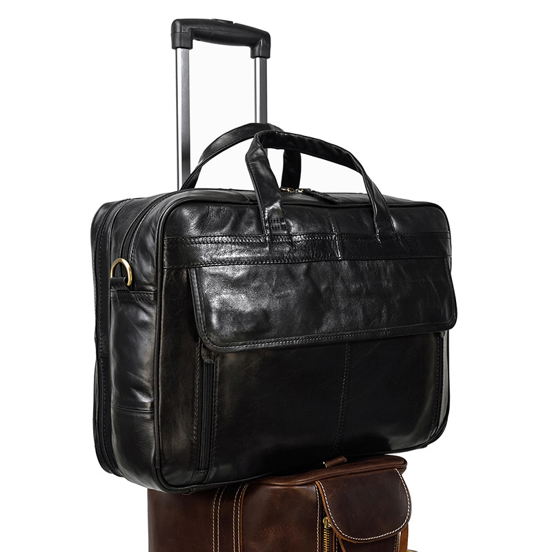 Black Leather Laptop Bag
