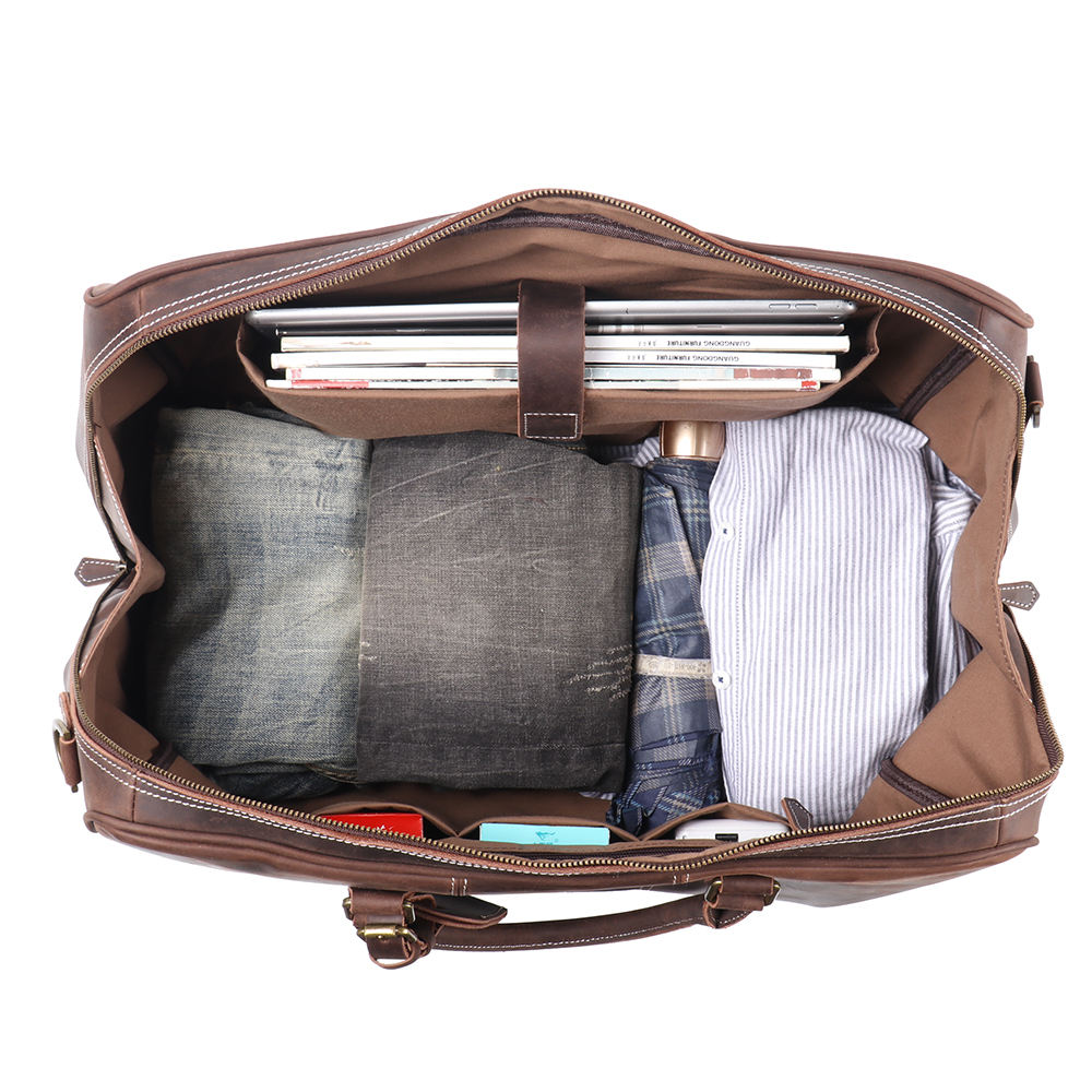 Vintage Leather Duffel Bag