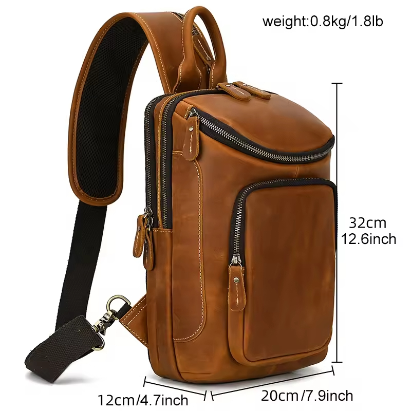Leather Sling Backpack