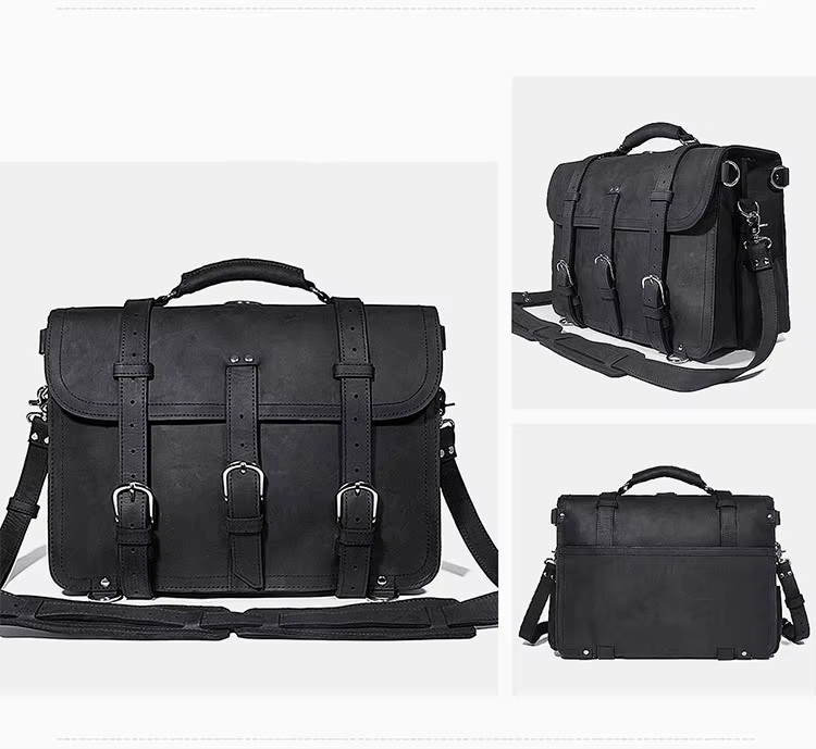 Vintage Leather Messenger Bag