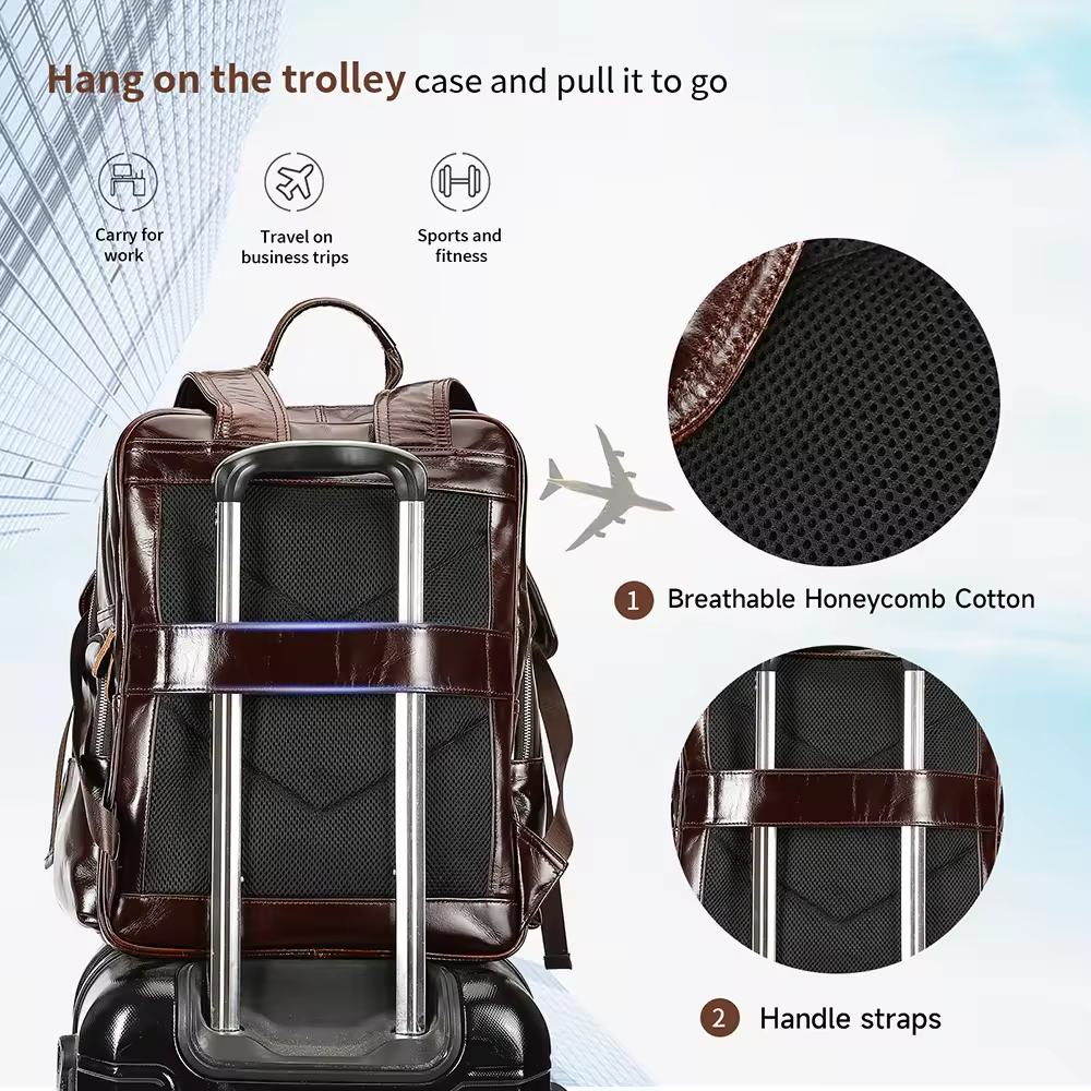 Leather Travel Backpack