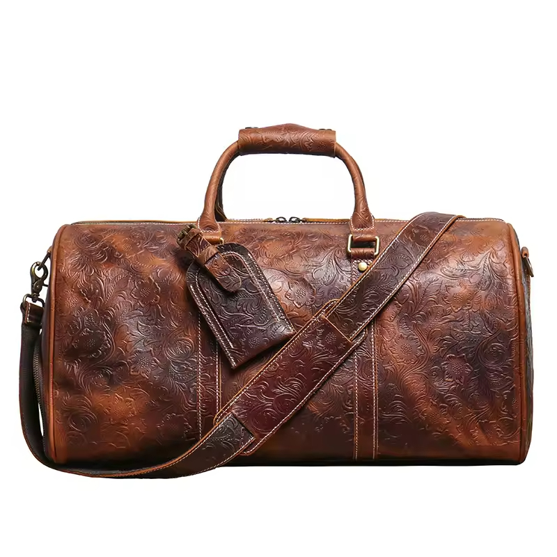 Vintage Leather Duffel Bag