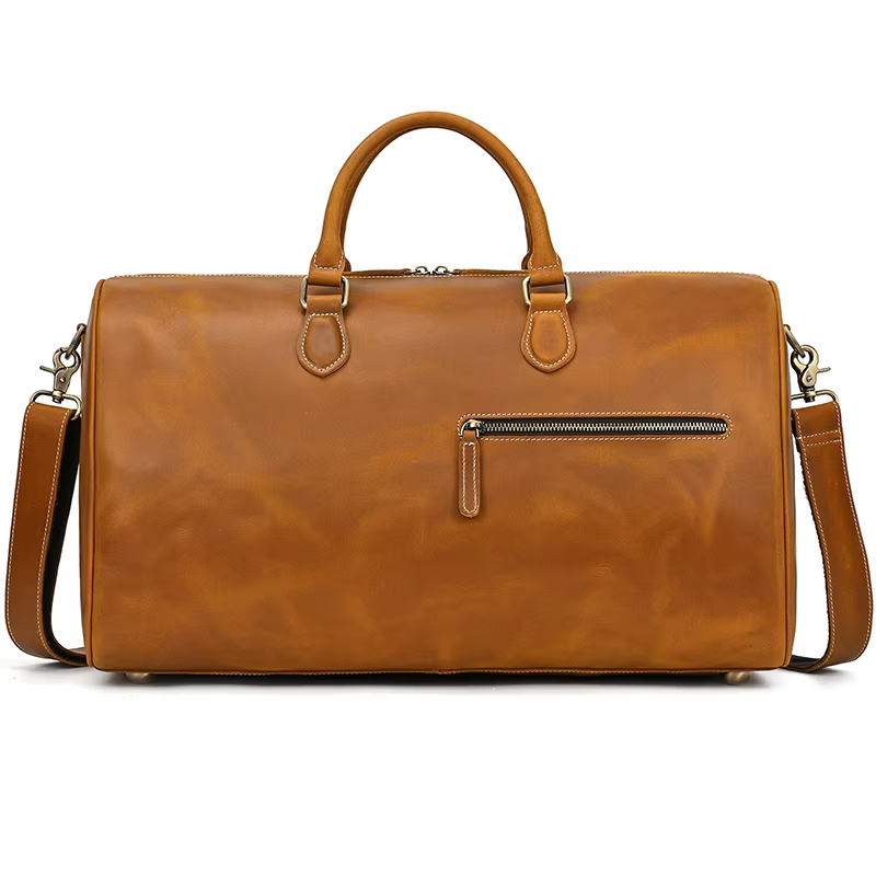 Leather Travel Duffel Bag