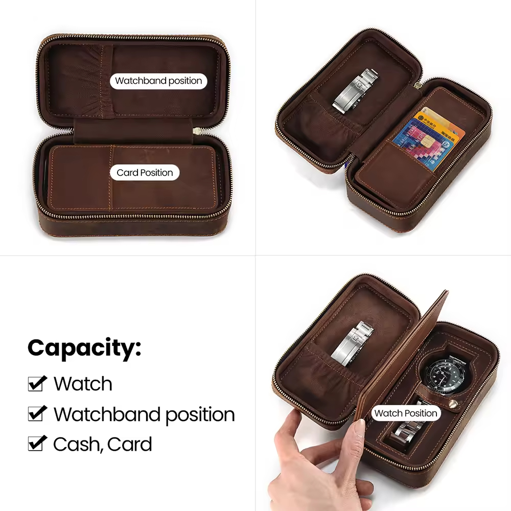 Luxury Leather Watch Storage Box