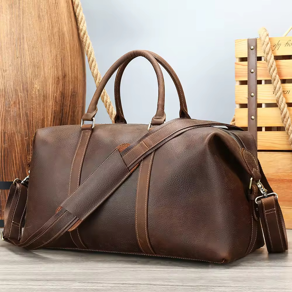 Cowhide Leather Travel Bag