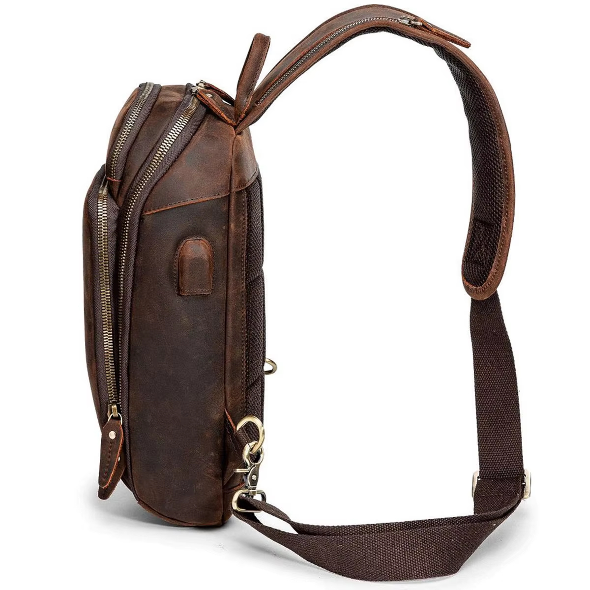 Leather Sling Backpack