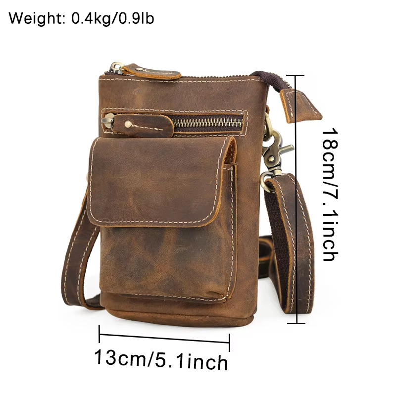 Vintage Leather Crossbody Bag