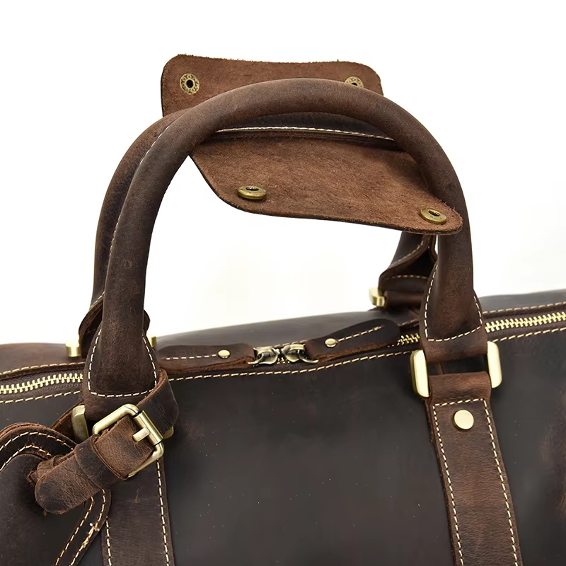 Luxury Leather Travel Duffel Bag