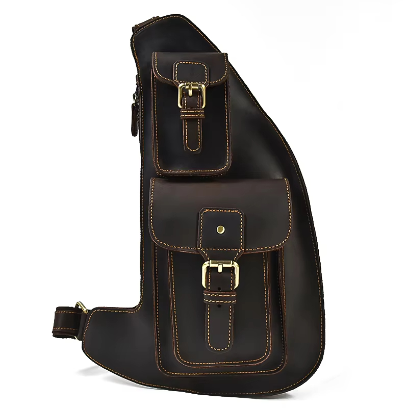 Leather Crossbody Sling Bag