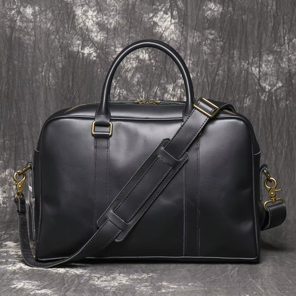 Italian Vegetable Tanned Leather Portable Briefcase