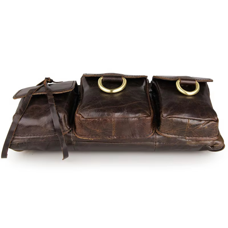 Vintage Brown Leather Utility Belt