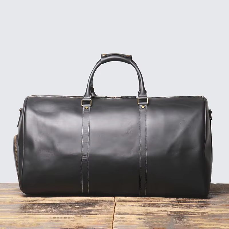Leather Travel Duffel Bag