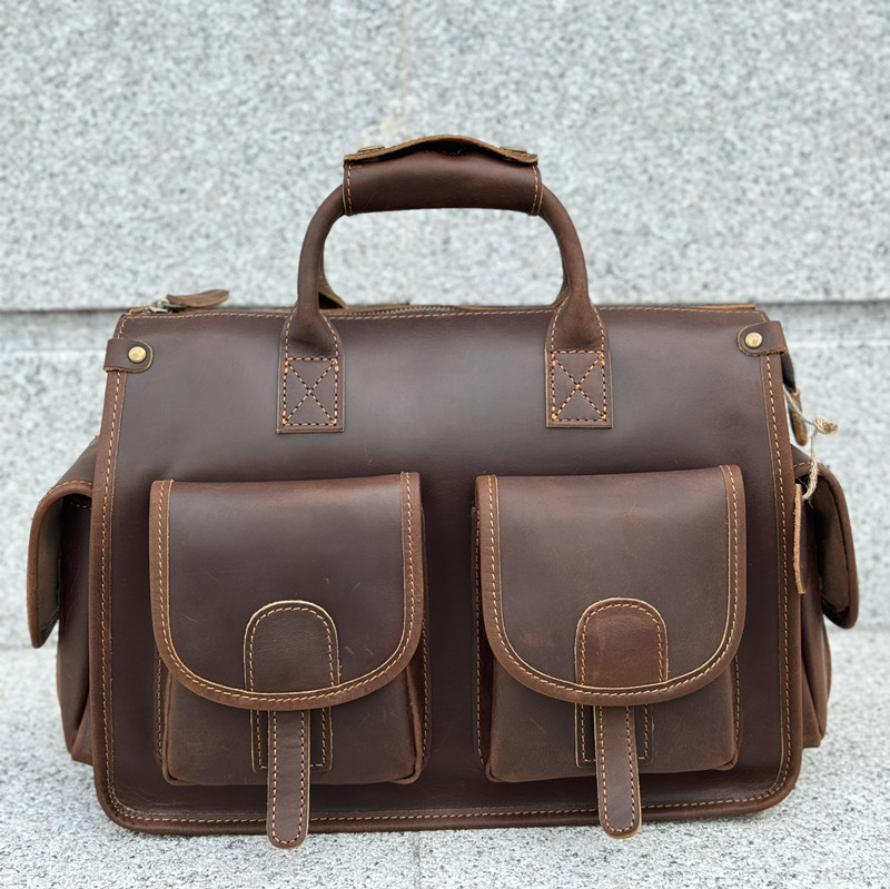 Vintage Leather Messenger Bag