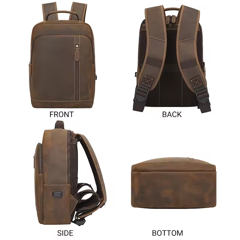Leather Laptop Backpack