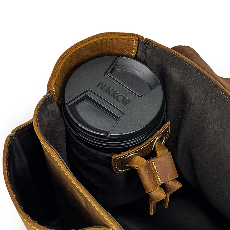 Professional High Quality Luxury Travel Canvas Leather Handbag Women Camera Bag