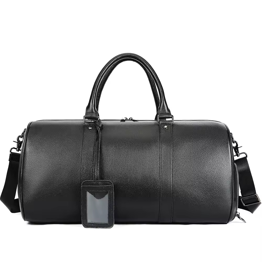 Leather Travel Duffel Bag
