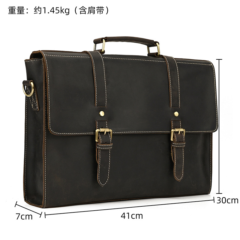 Vintage Leather Messenger Bag