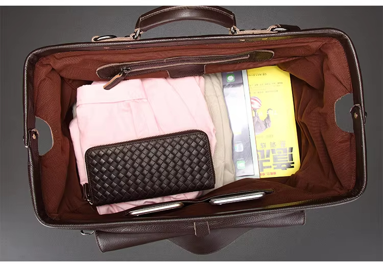 Leather Travel Duffel Bag