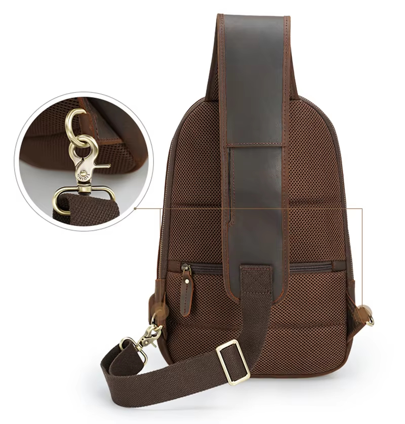Leather Sling Backpack