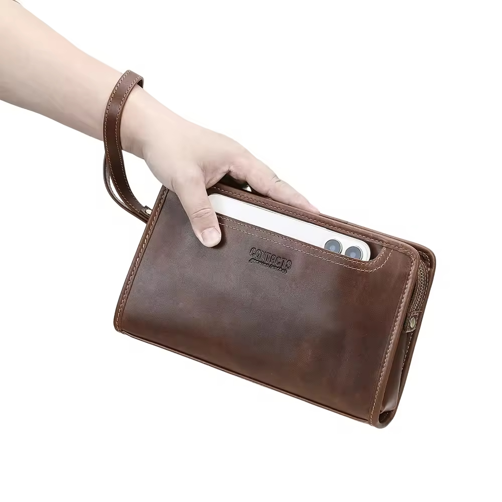 Leather Wallet Clutch