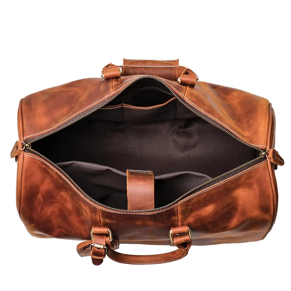 Vintage Leather Duffle Bag