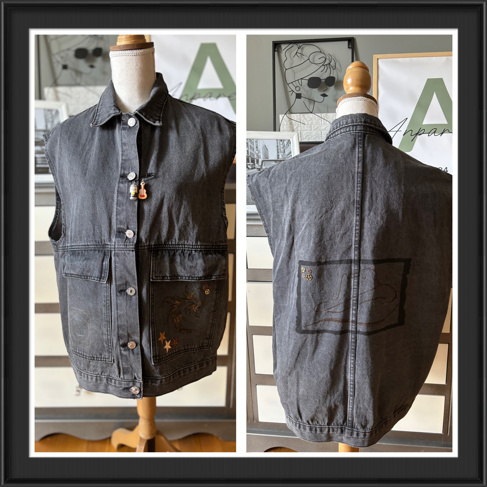 Gilet en jeans sans manches