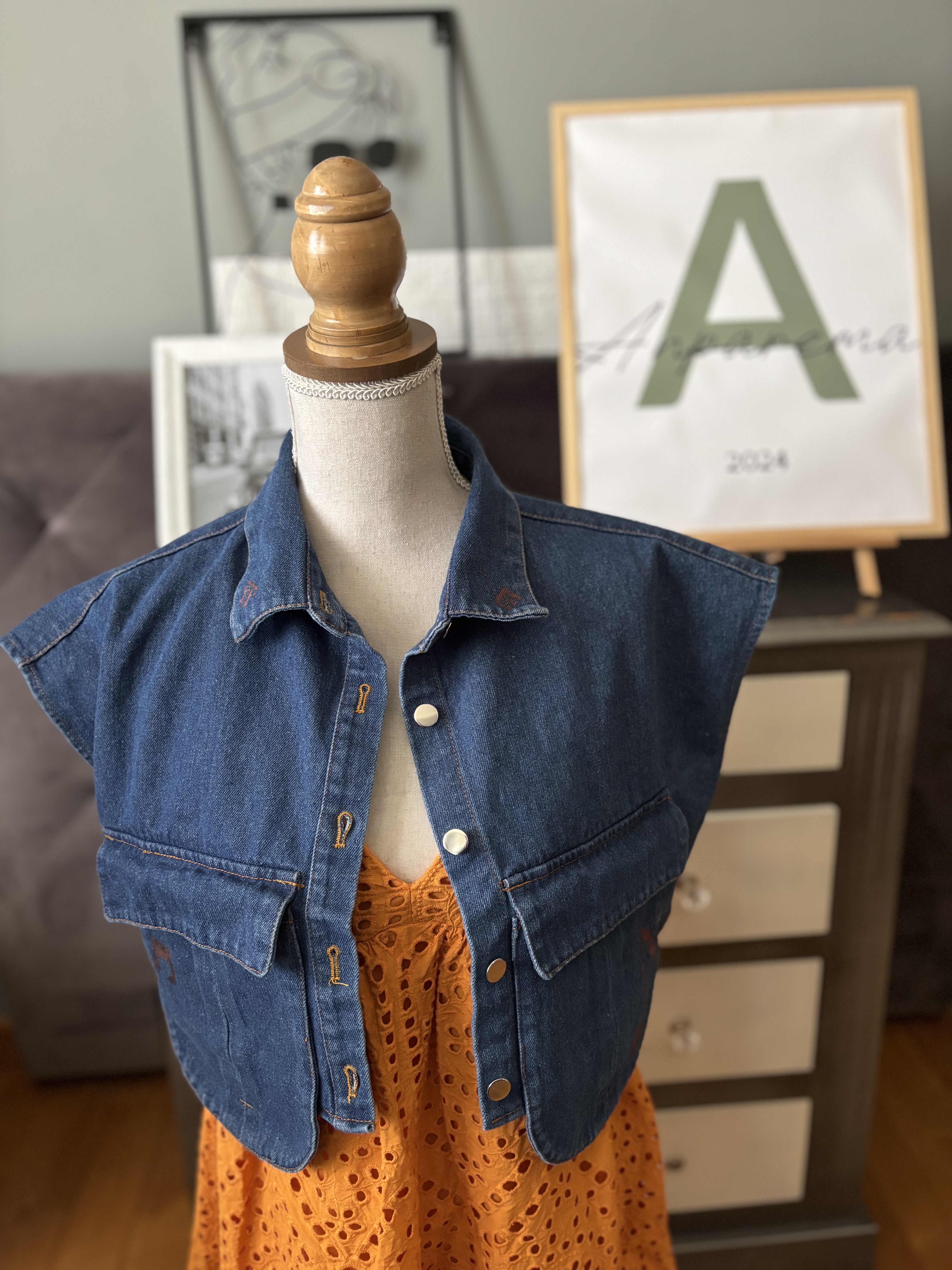 Gilet en jeans sans manches