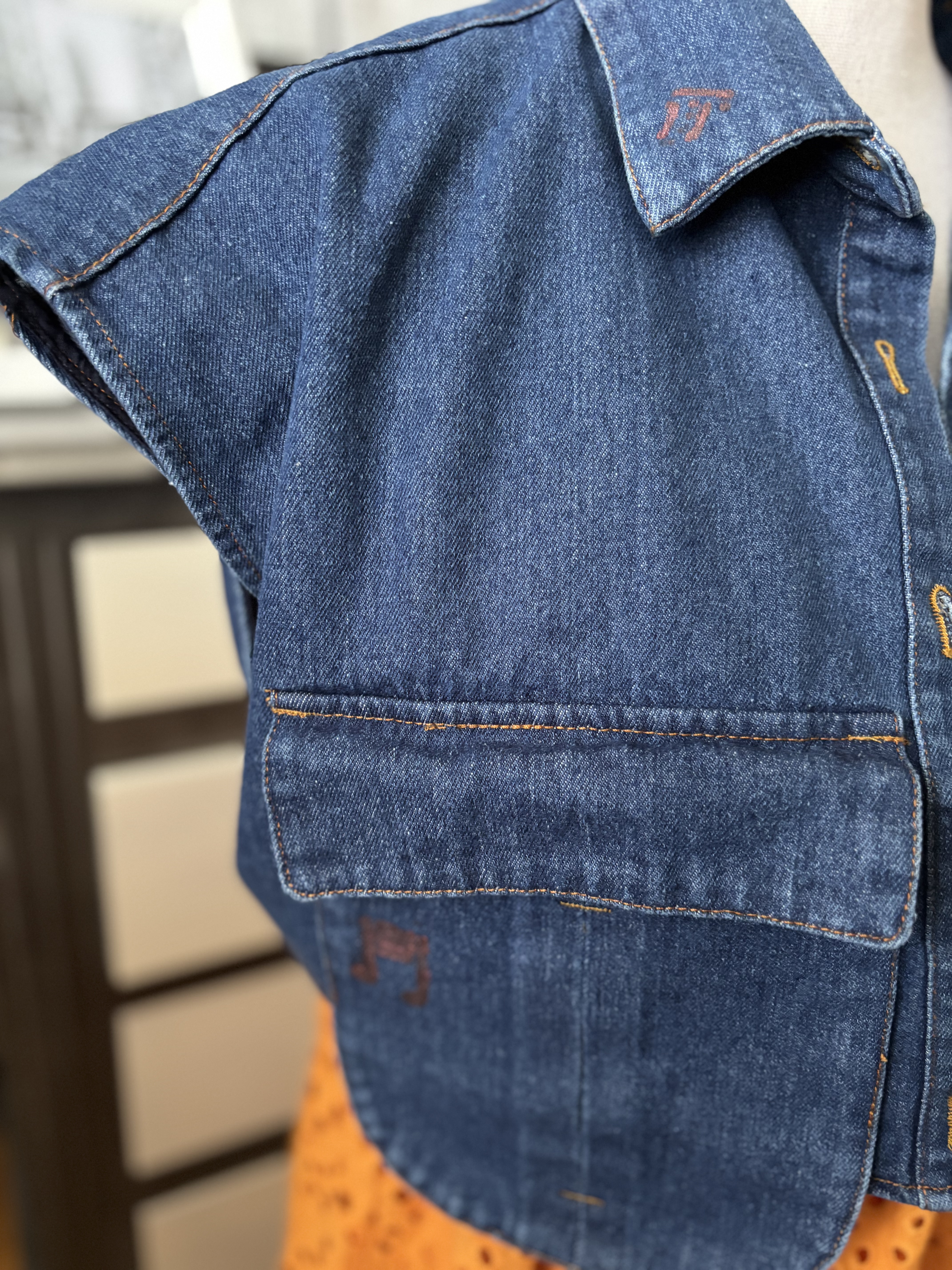 Gilet en jeans sans manches