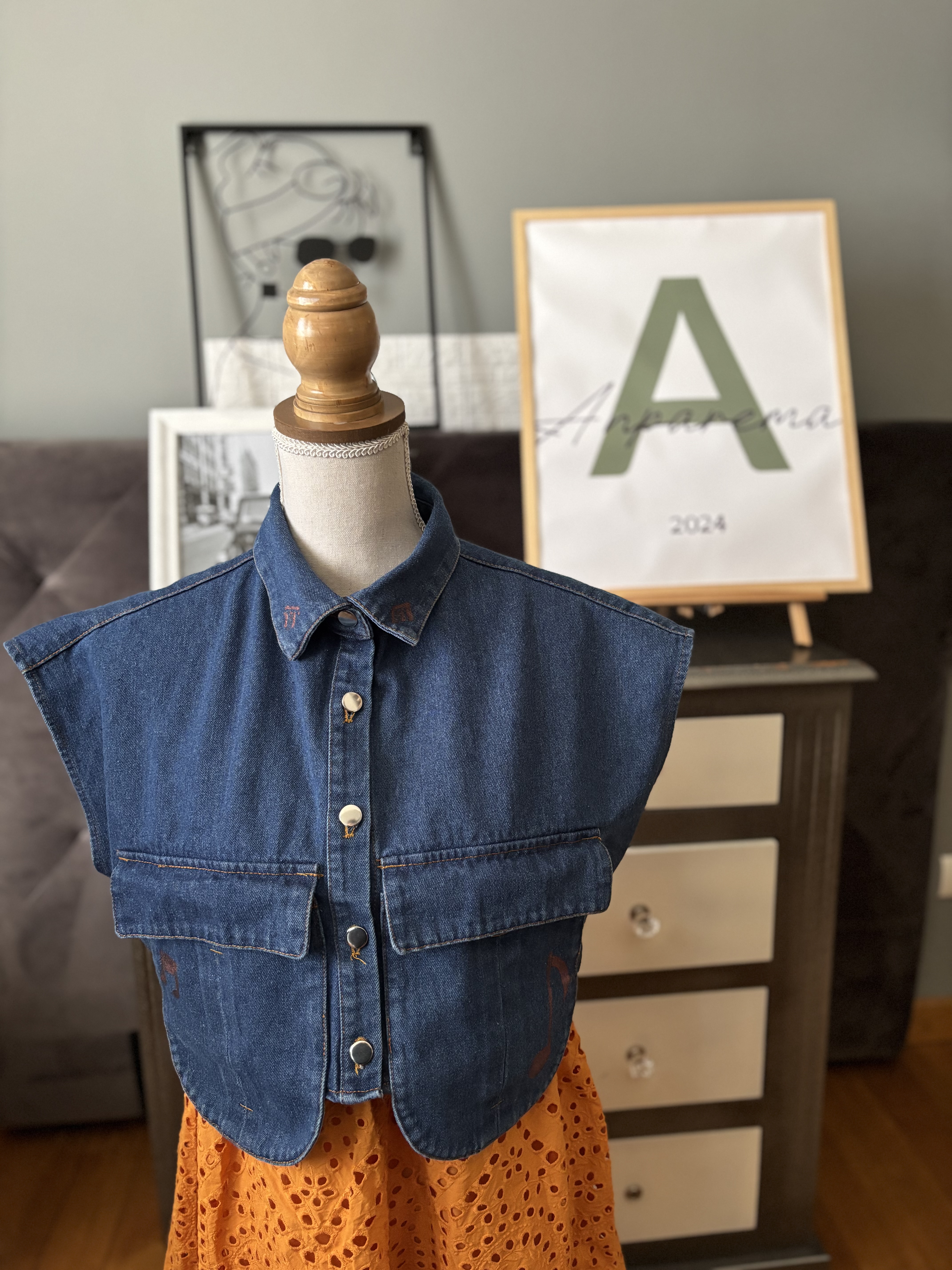 Gilet en jeans sans manches