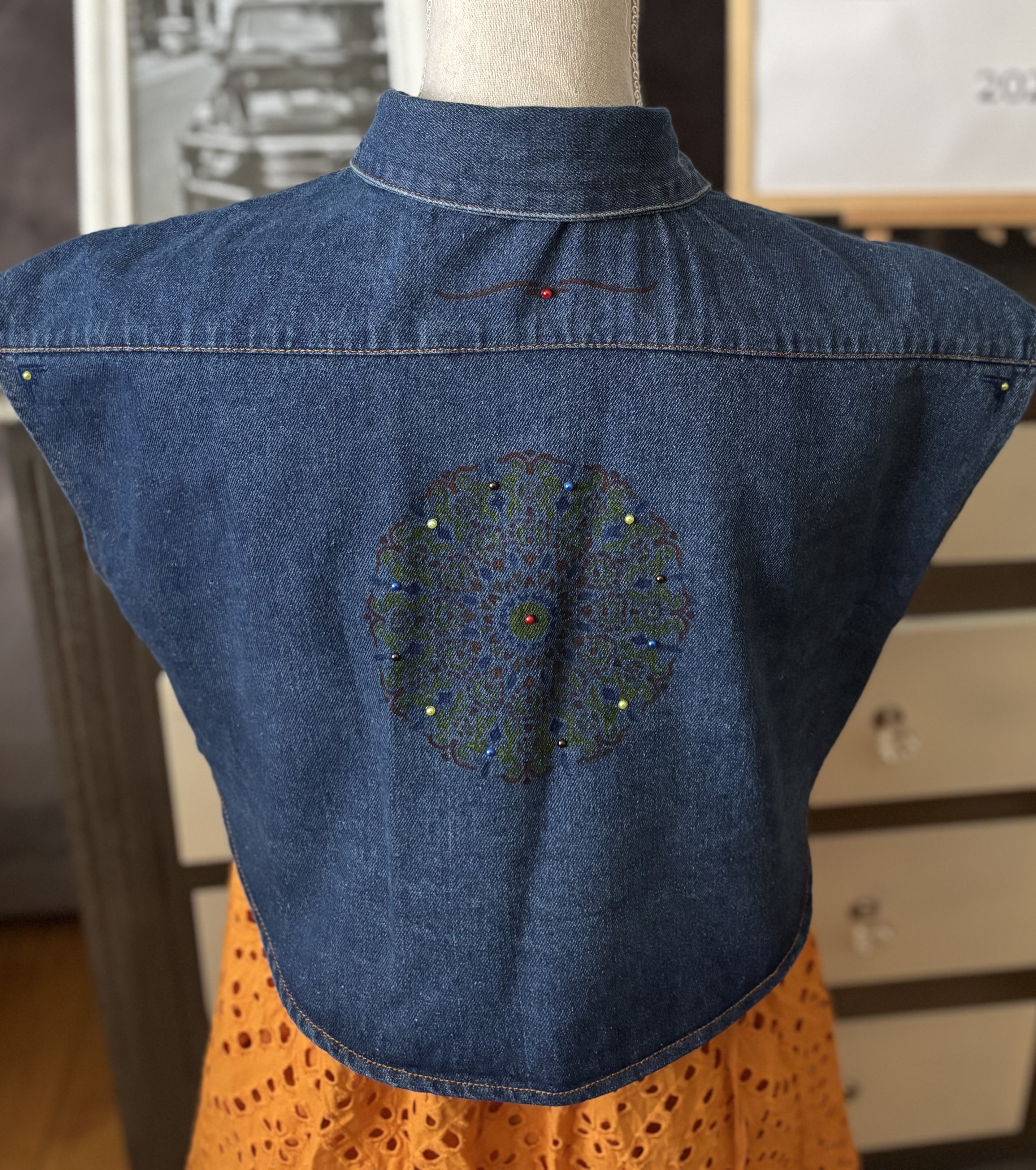 Gilet en jean sans manches