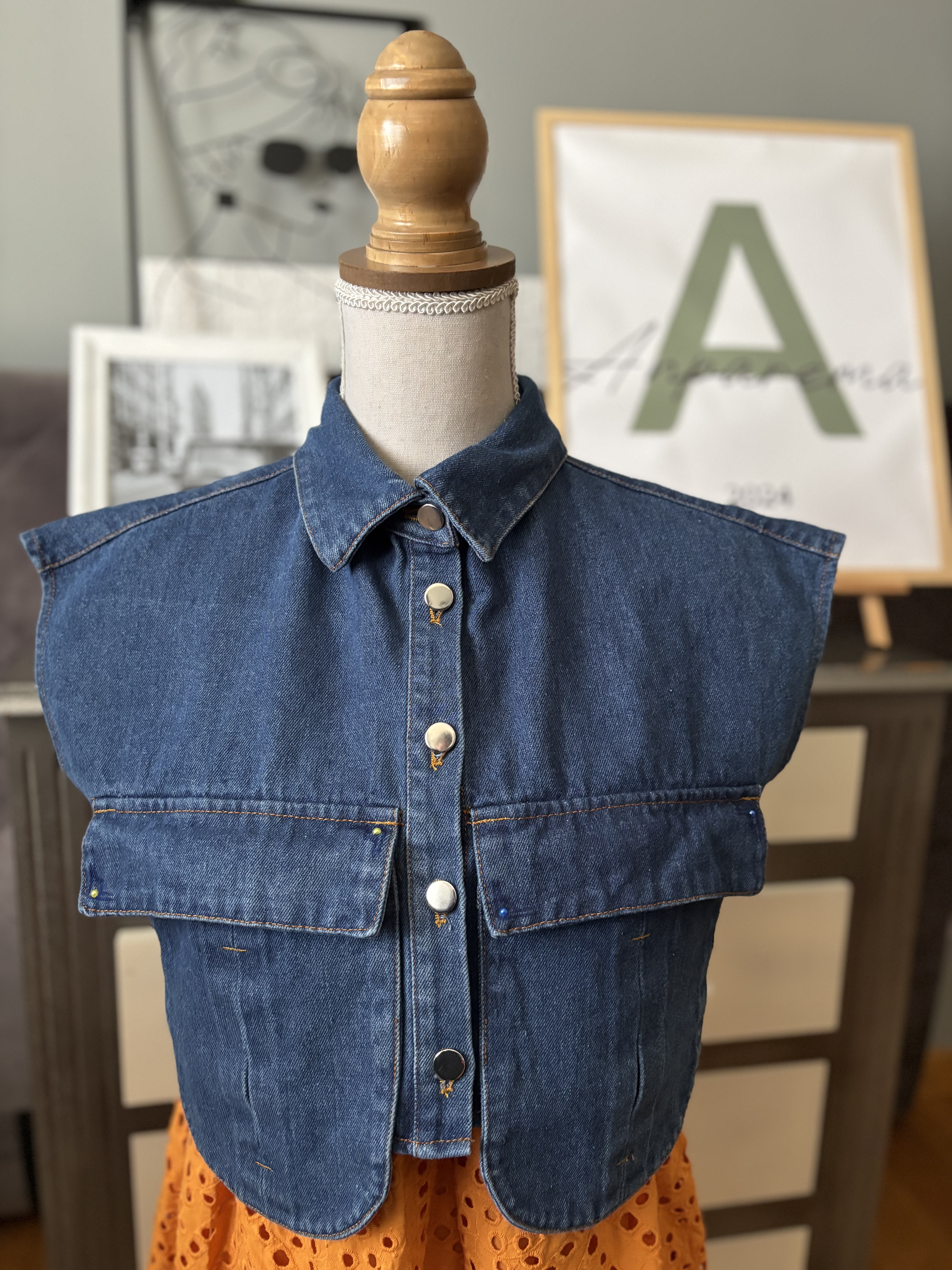 Gilet en jean sans manches