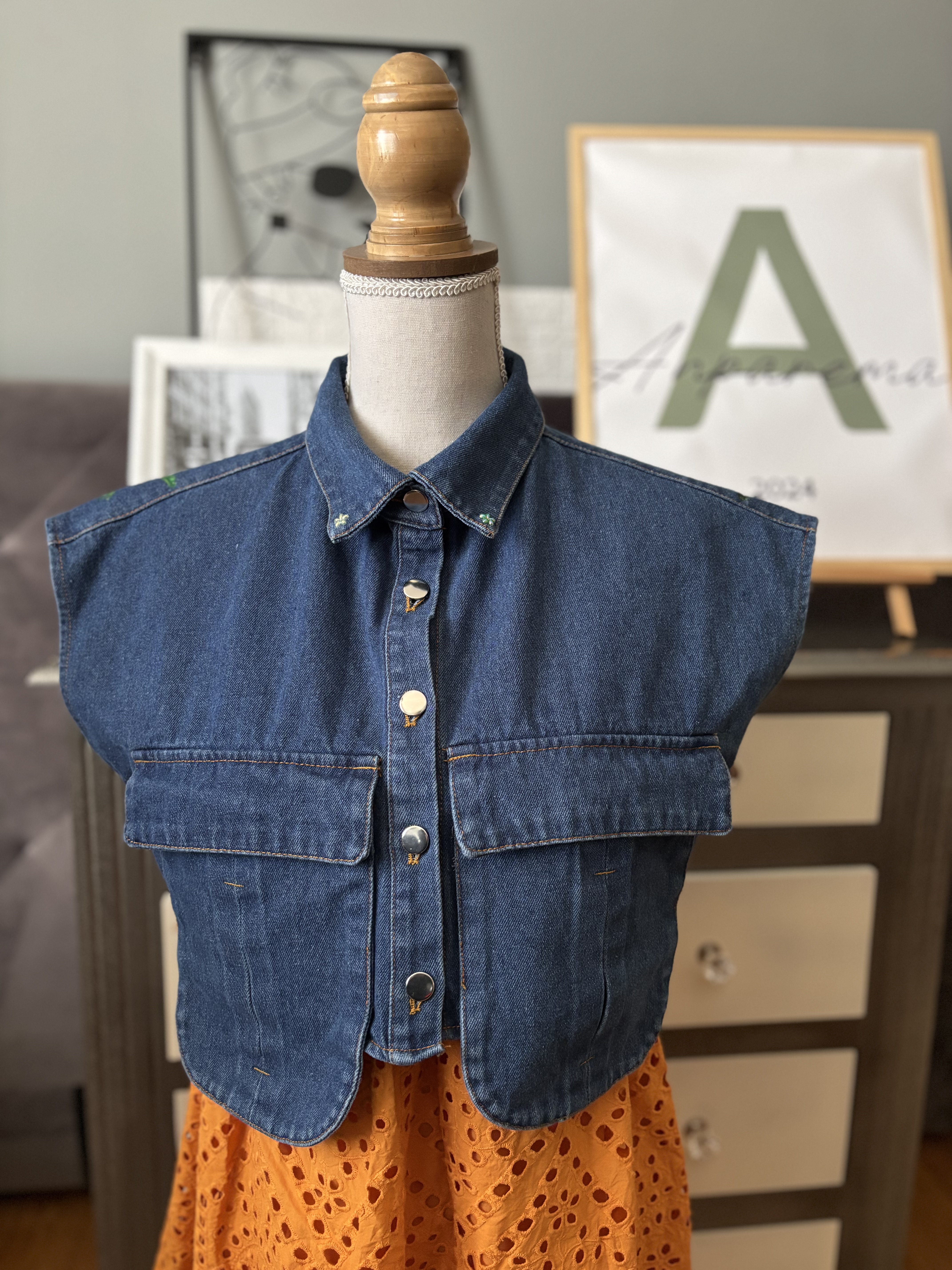 Gilet en jean sans manches