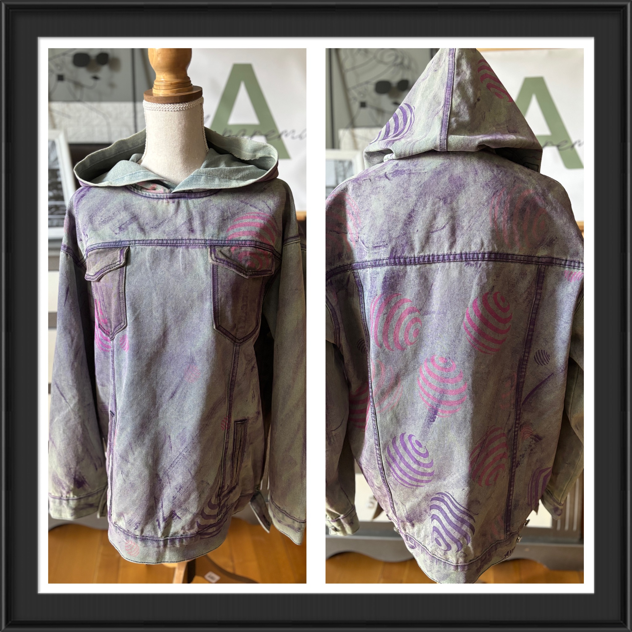 Sweat à capuche en jean