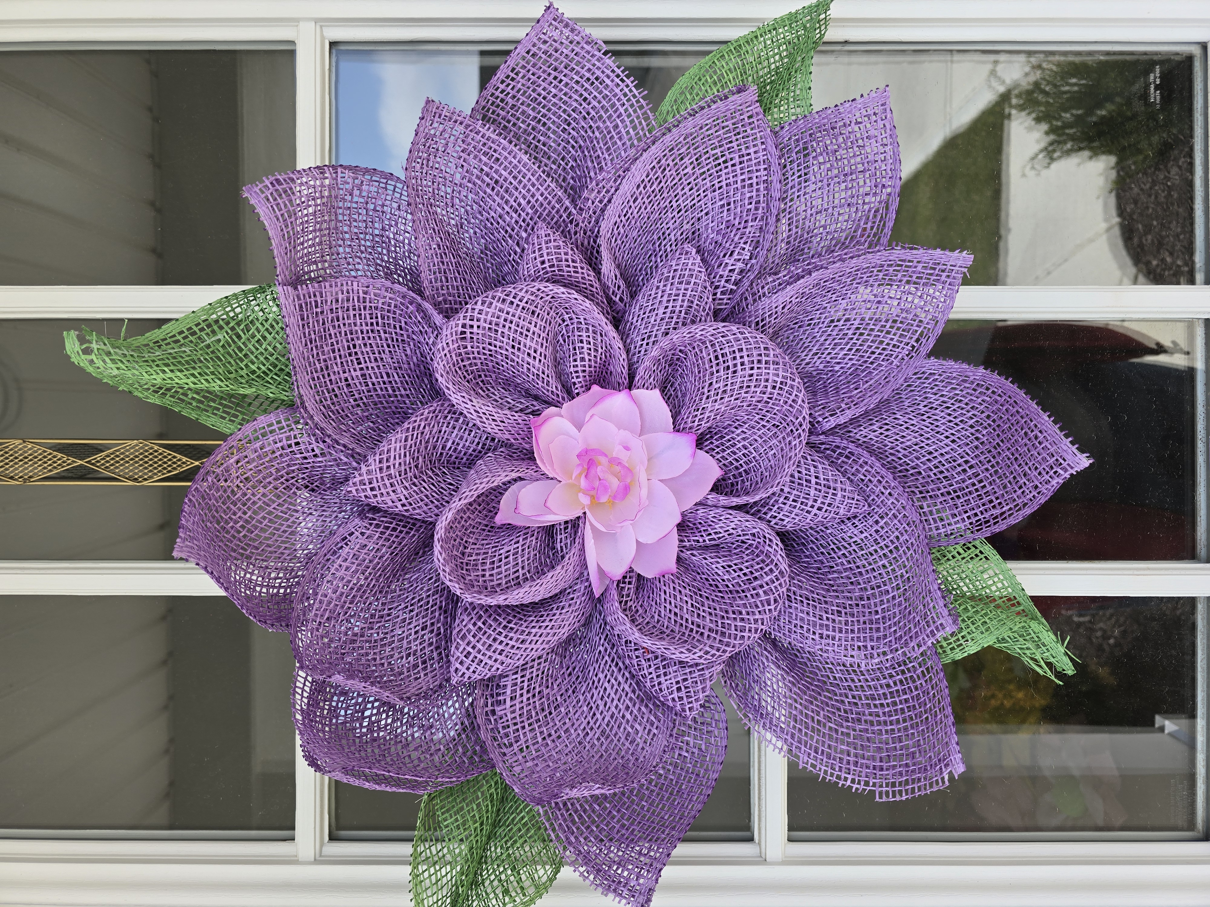 Decorative Purple Flower Wreath