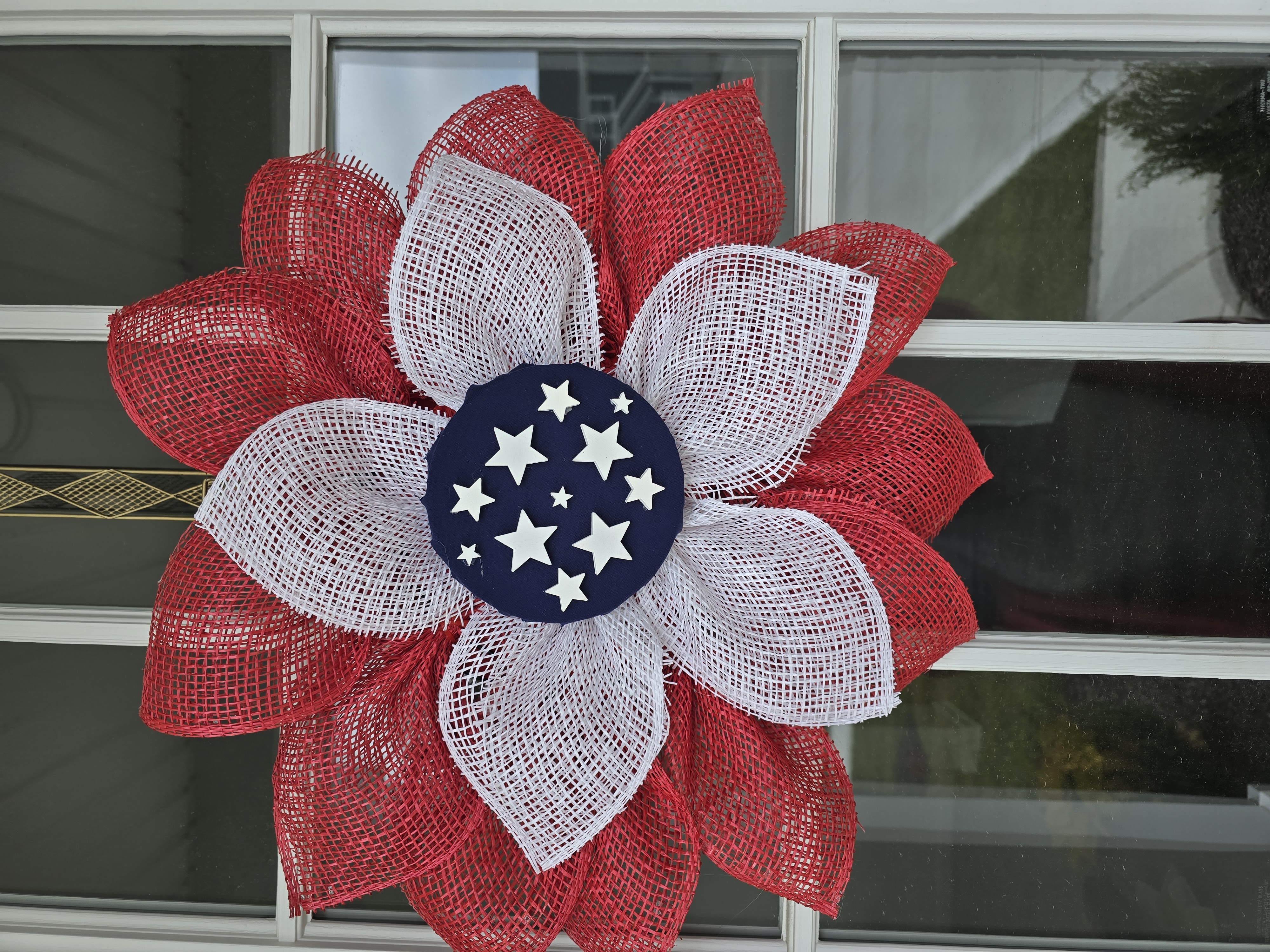 Patriotic Red White and Blue Stars Wreath