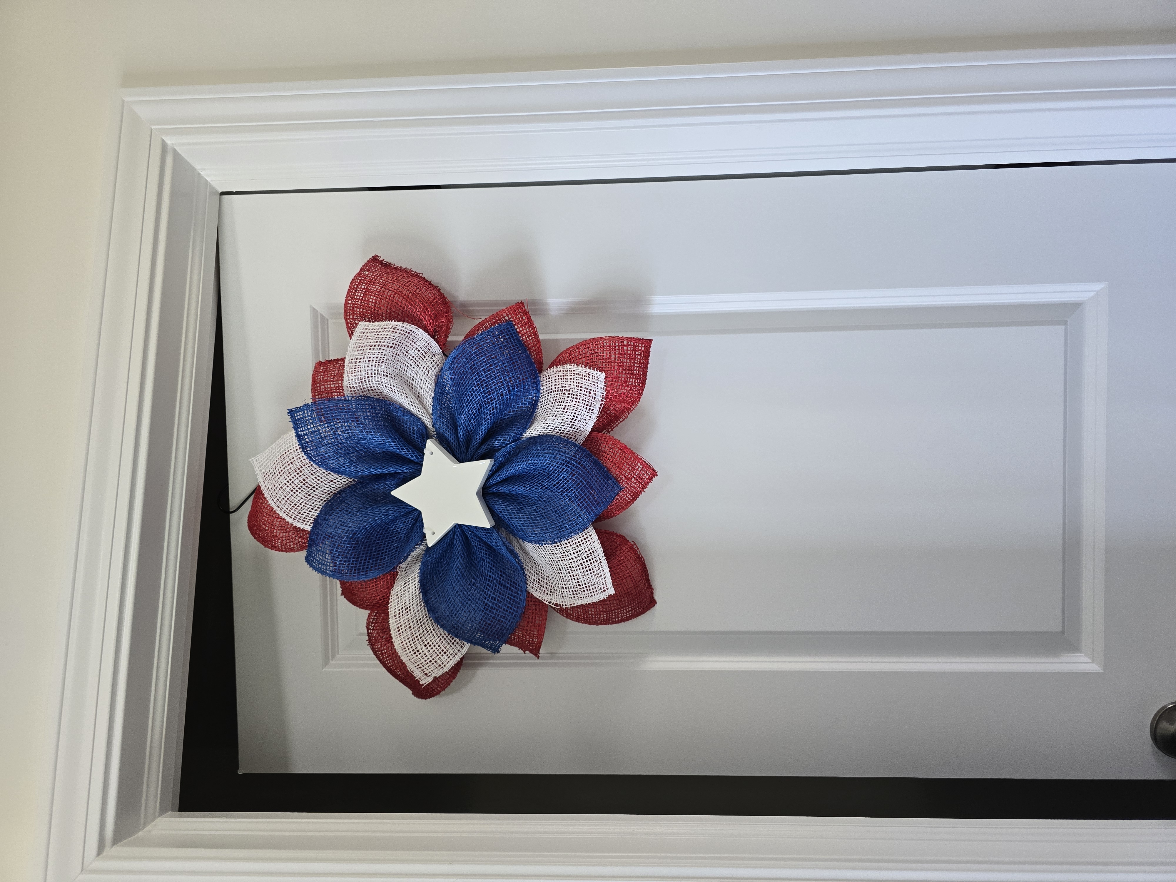 Patriotic Burlap Wreath