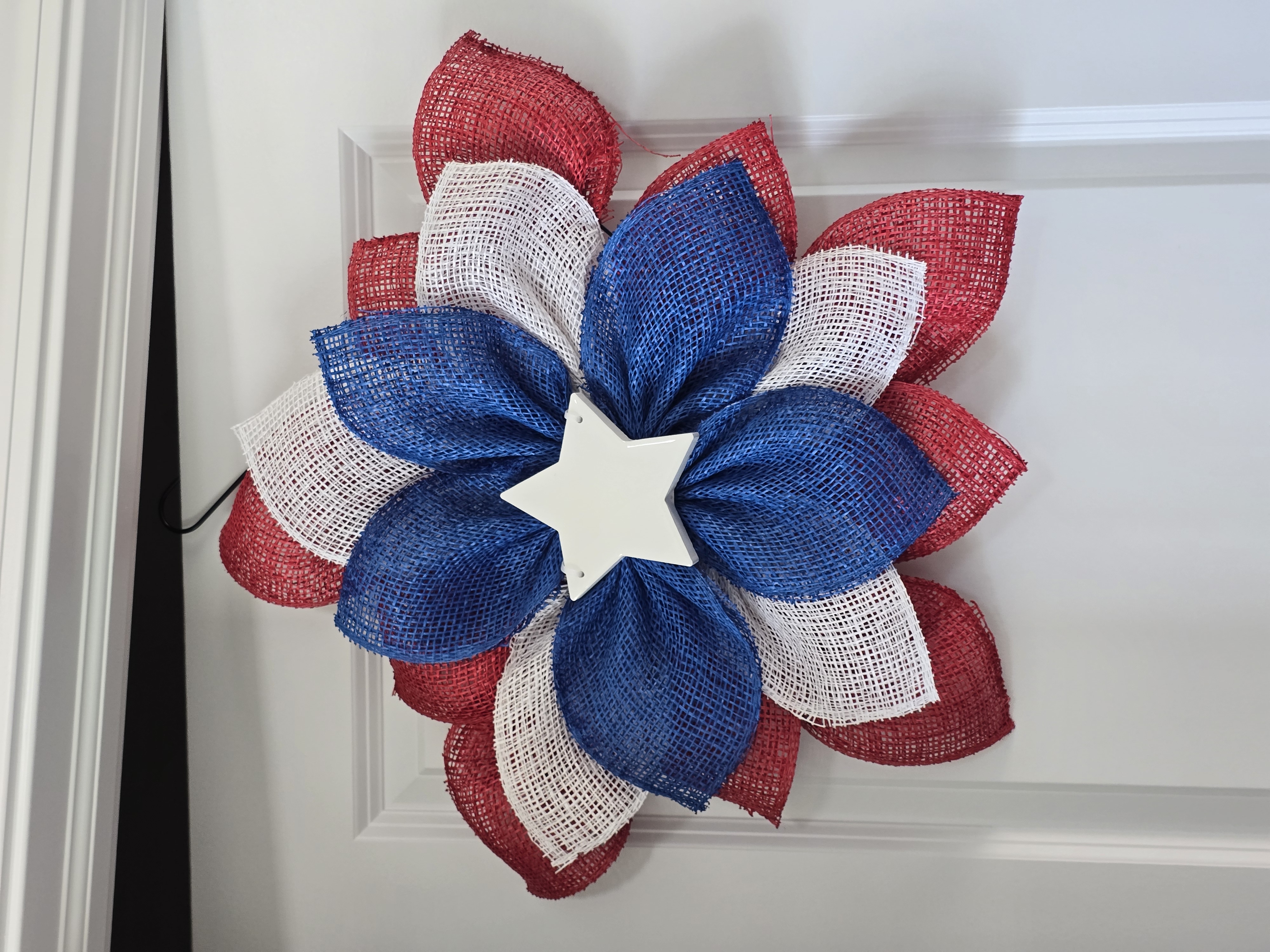 Patriotic Burlap Wreath
