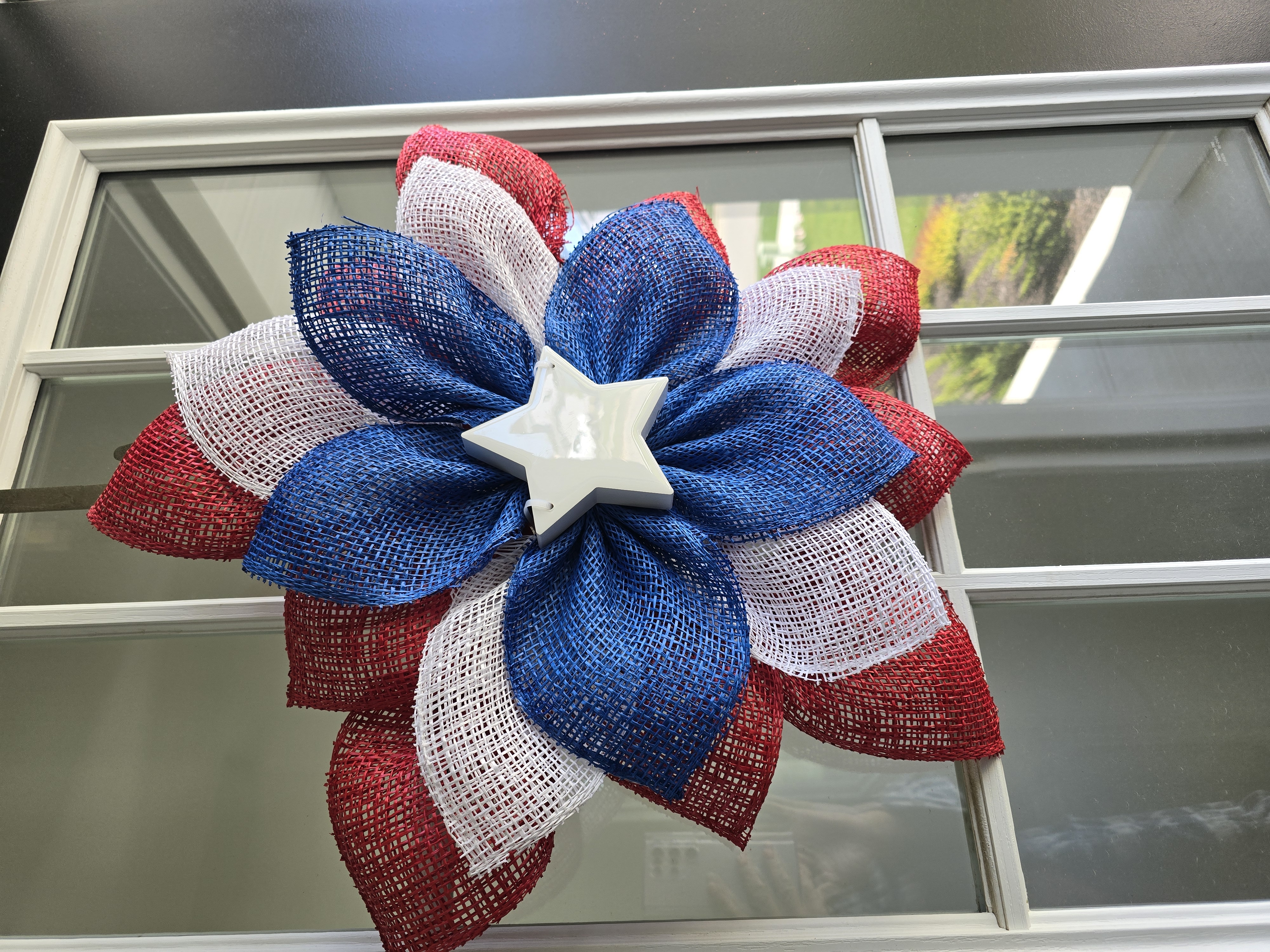 Patriotic Burlap Wreath