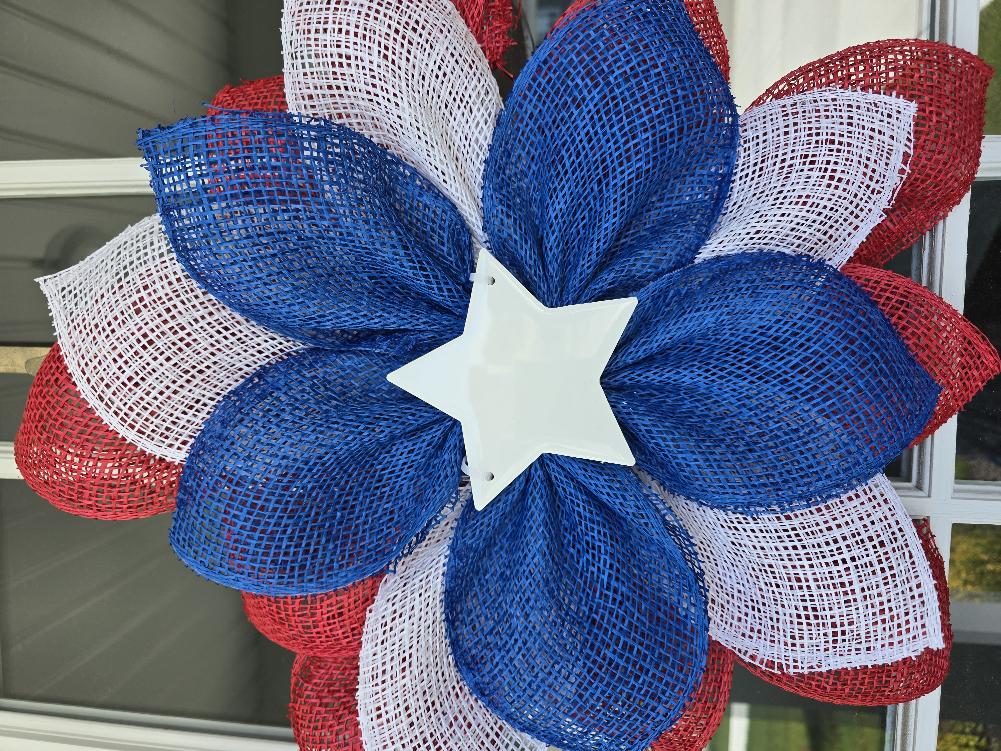 Patriotic Burlap Wreath