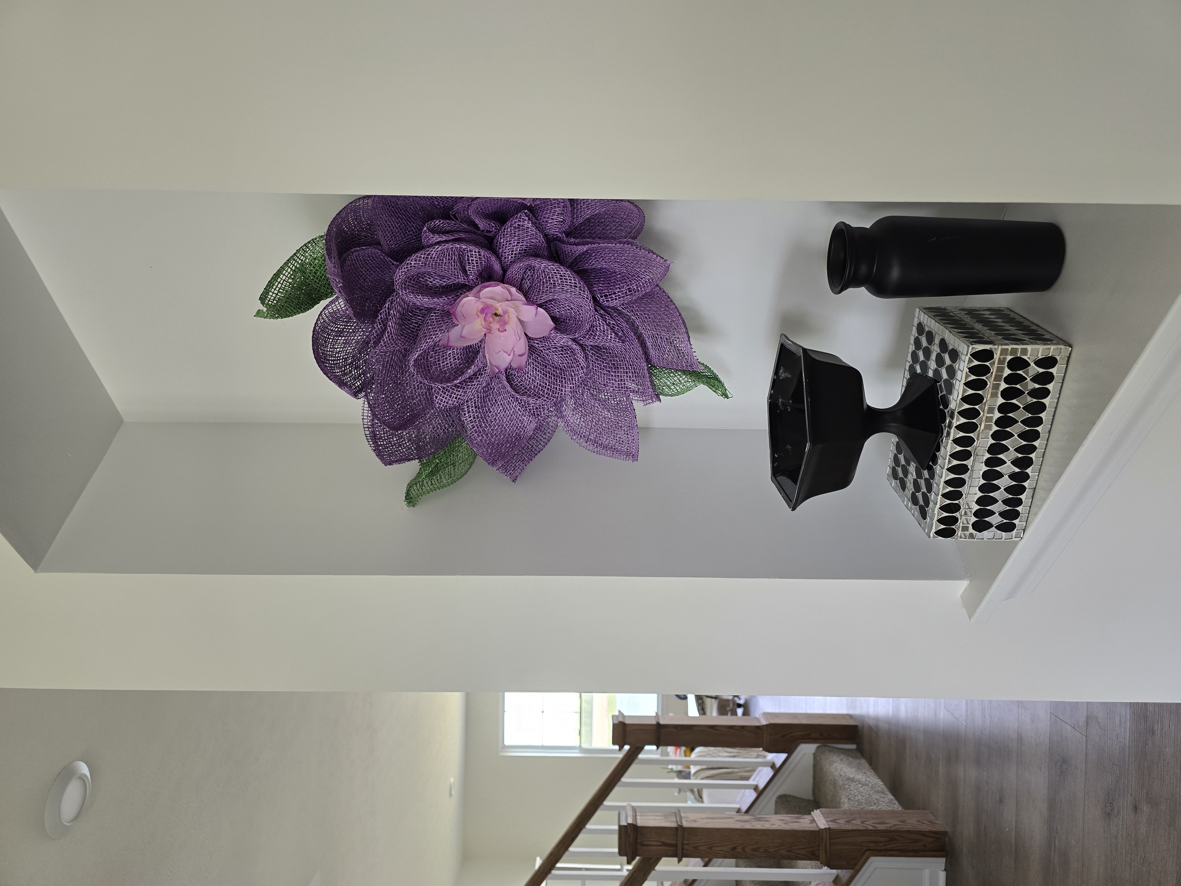 Decorative Purple Flower Wreath