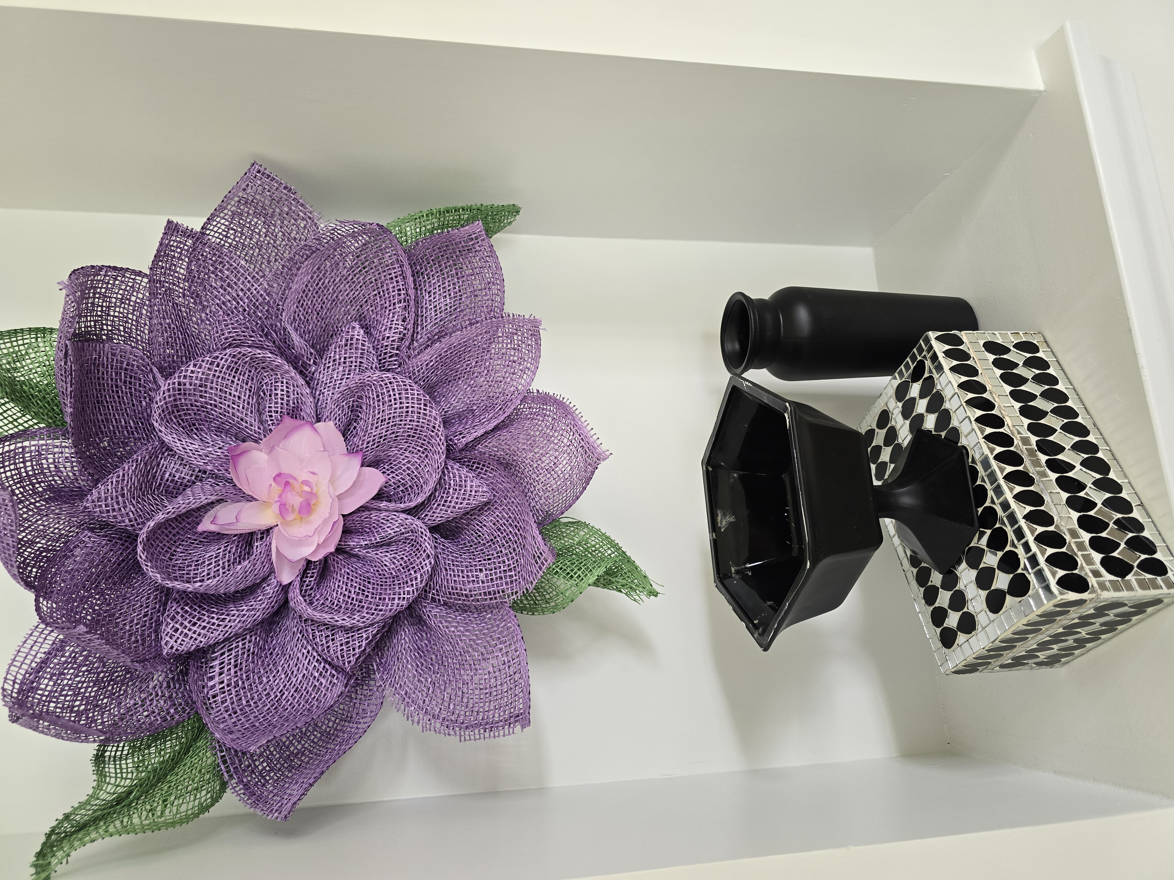 Decorative Purple Flower Wreath