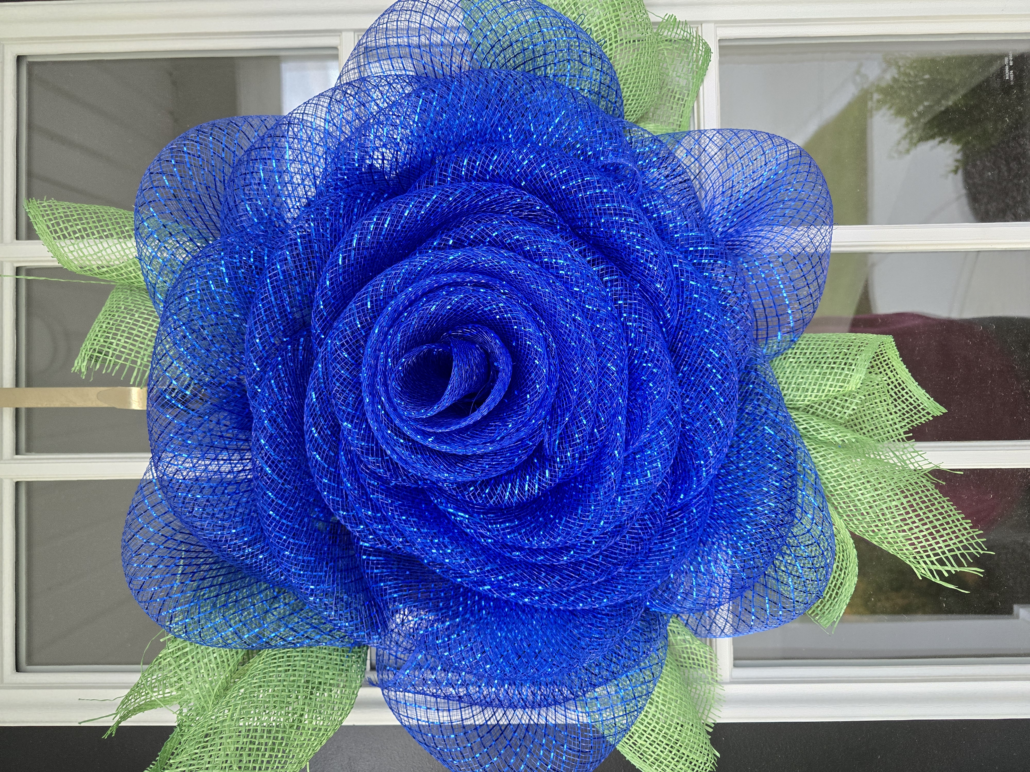 Blue Rosette Wreath
