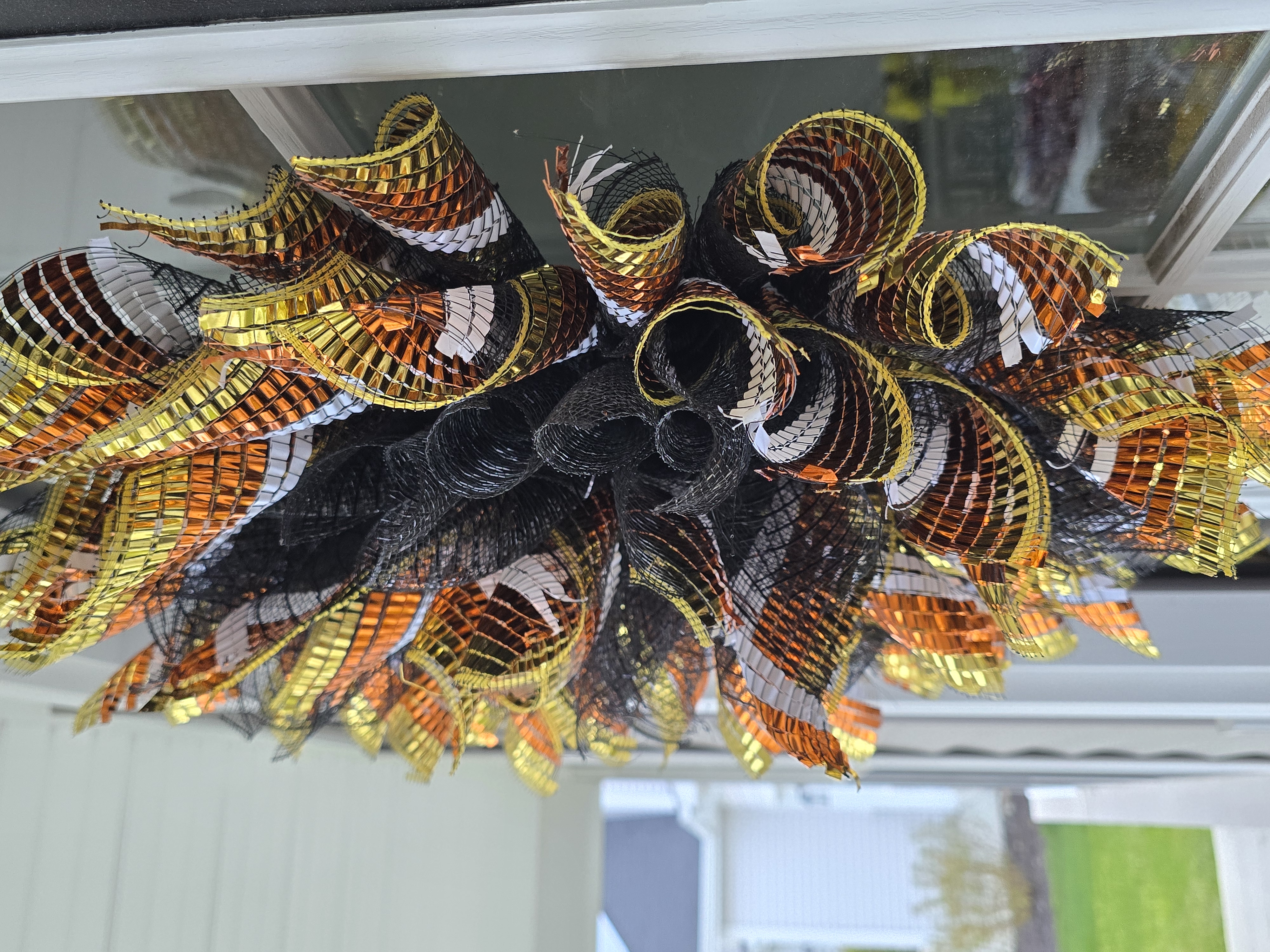 Black, Gold and White Decorative Wreath