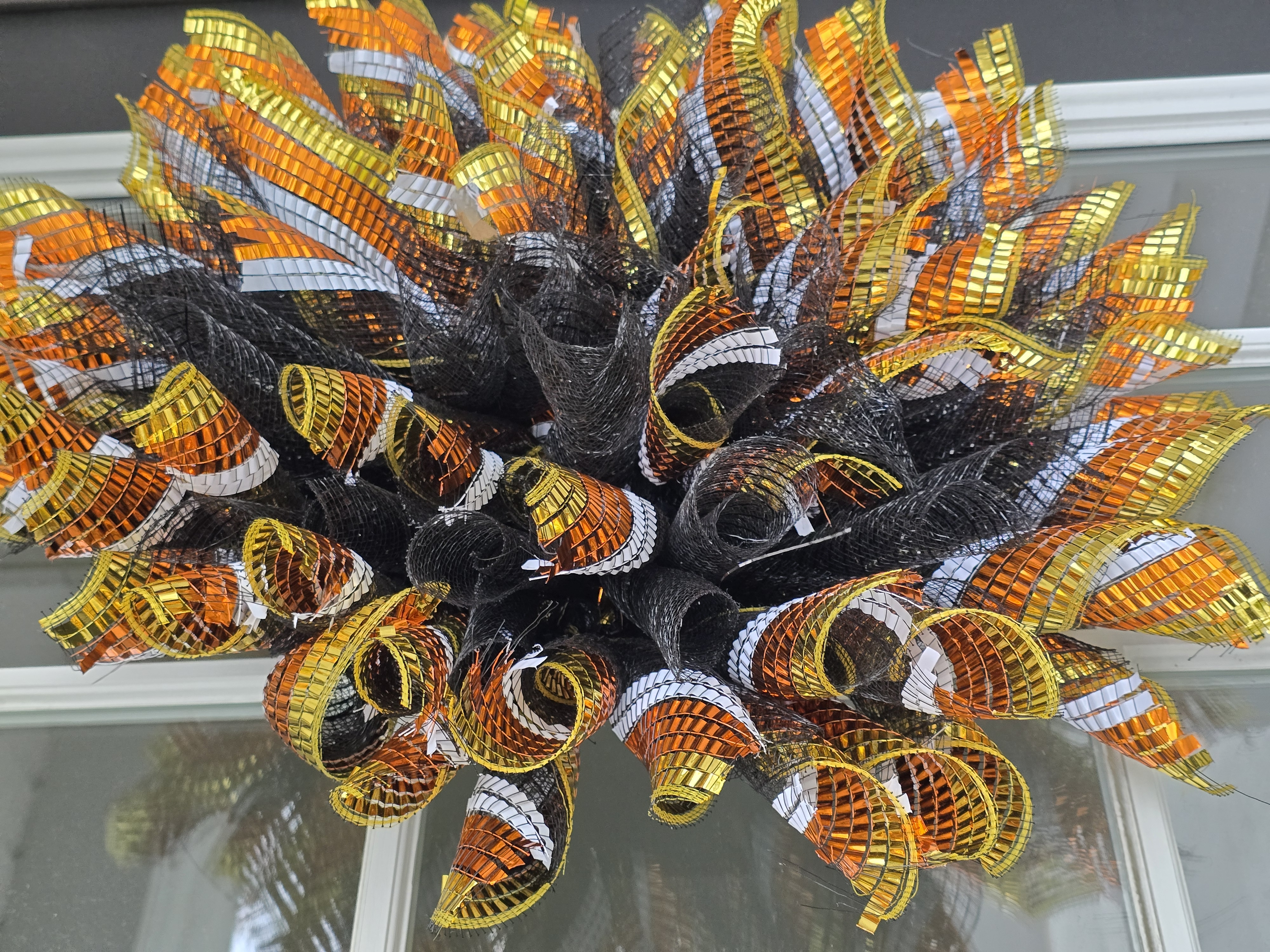 Black, Gold and White Decorative Wreath