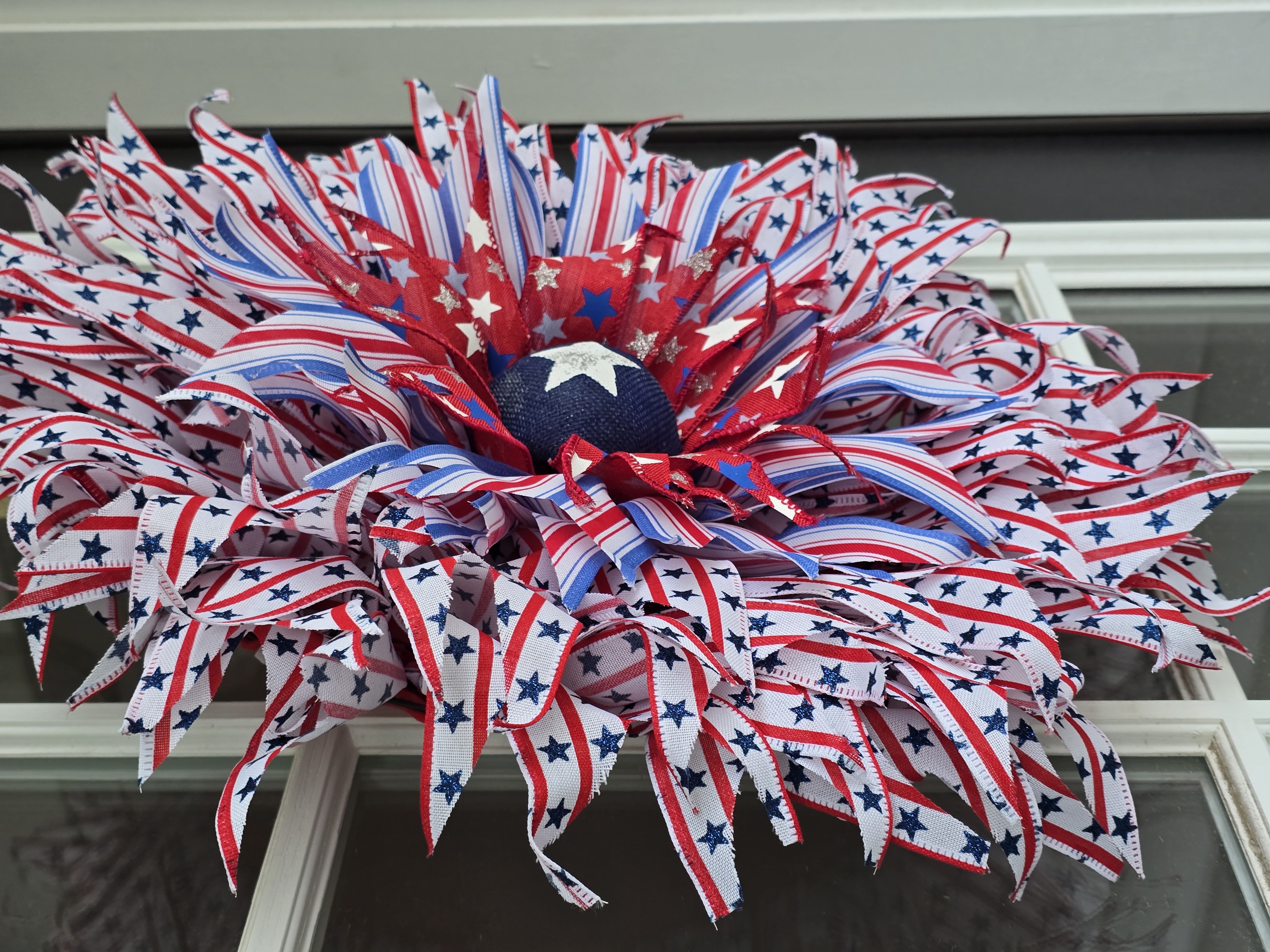 Firecrcracker Patriotic Ribbon Wreath